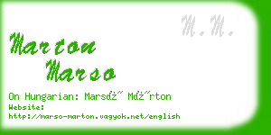 marton marso business card